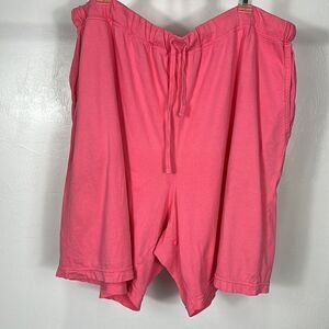 Fresh Produce Cotton Pink High Rise Drawstring Closure Shorts Size 3X